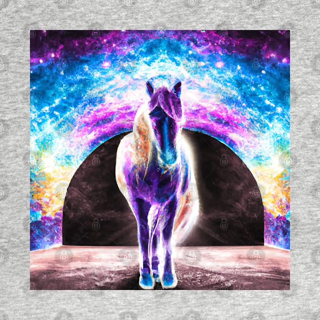 Neon horse by Visualityofai